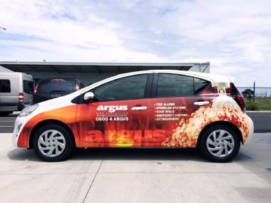 Argus vehicle graphics by Admark